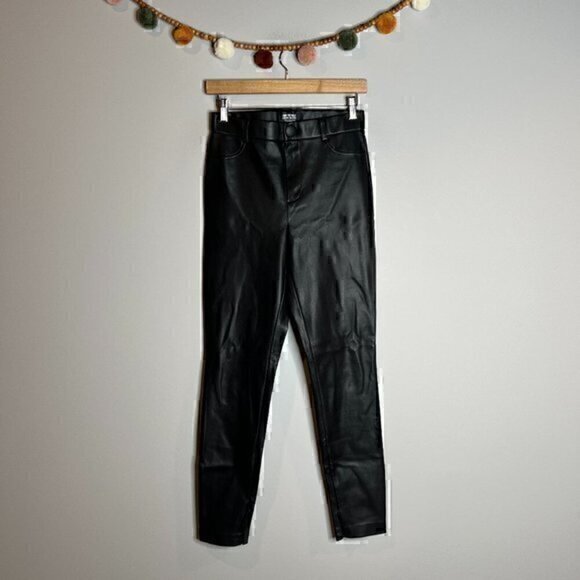 Zara black faux leather legging pants - Picture 1 of 6